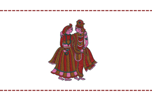Royal Wedding Couple Embroidery